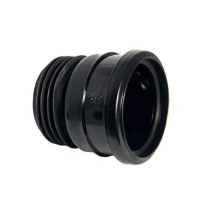 PUSH-FIT SINGLE SOCKET DRAIN CONNECTOR BLACK 110MM
