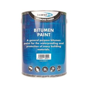 Bond-It BITUMEN 5L Bituminous Black Paint Waterproof Waterproofing